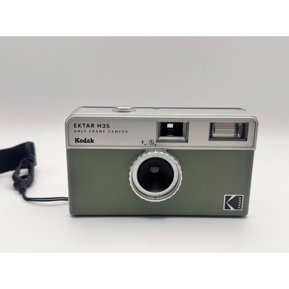 Kodak Ektar H35 Half Frame 35mm Film Camera Sage Green Silver with Pouch